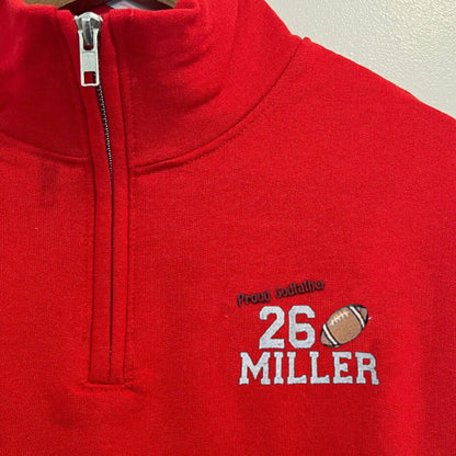 Custom Sport Quarter Zip  Embroidered Sweatshirt