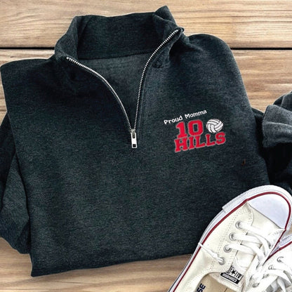 Custom Sport Quarter Zip  Embroidered Sweatshirt