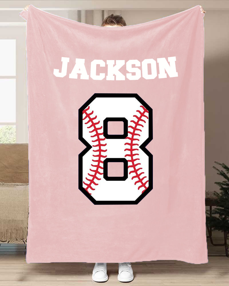 Personalized Baseball Cozy Blanket