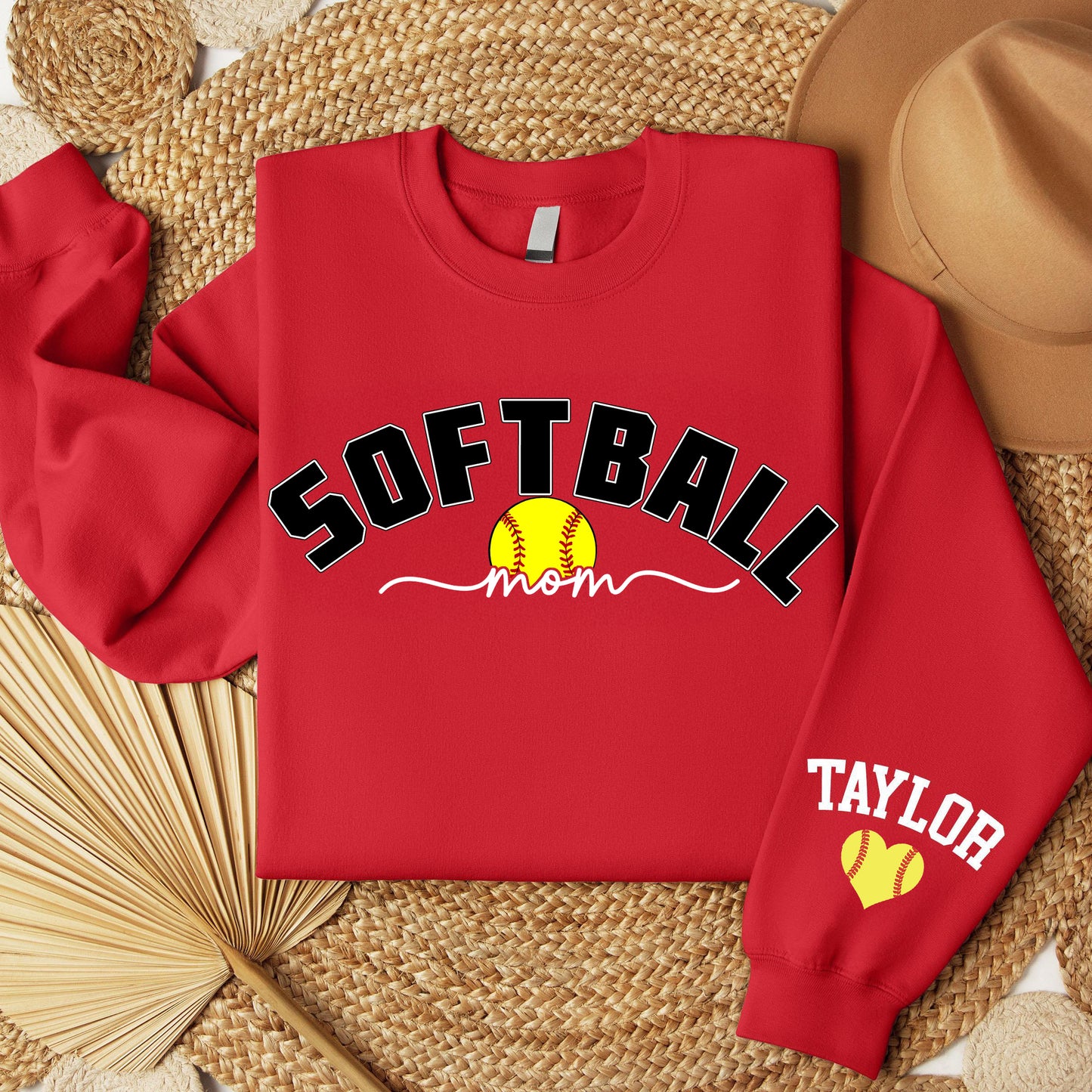 Personalize Soccer Mom Kids Name On Sleeve Print Sweatshirt