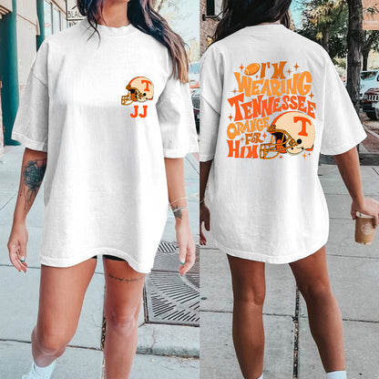 I'm Wearing Tennessee Orange For Him Shirt, Tennessee Orange Shirt, Football Team Shirt