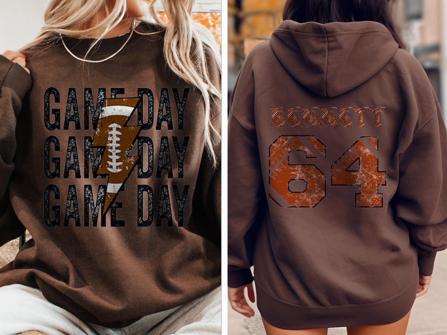 Custom Game Day Mom Baseball/Softball/Football Sweatshirt, Child Name & Number Game Season Shirt, Gameday Sports Mama Sweatshirt