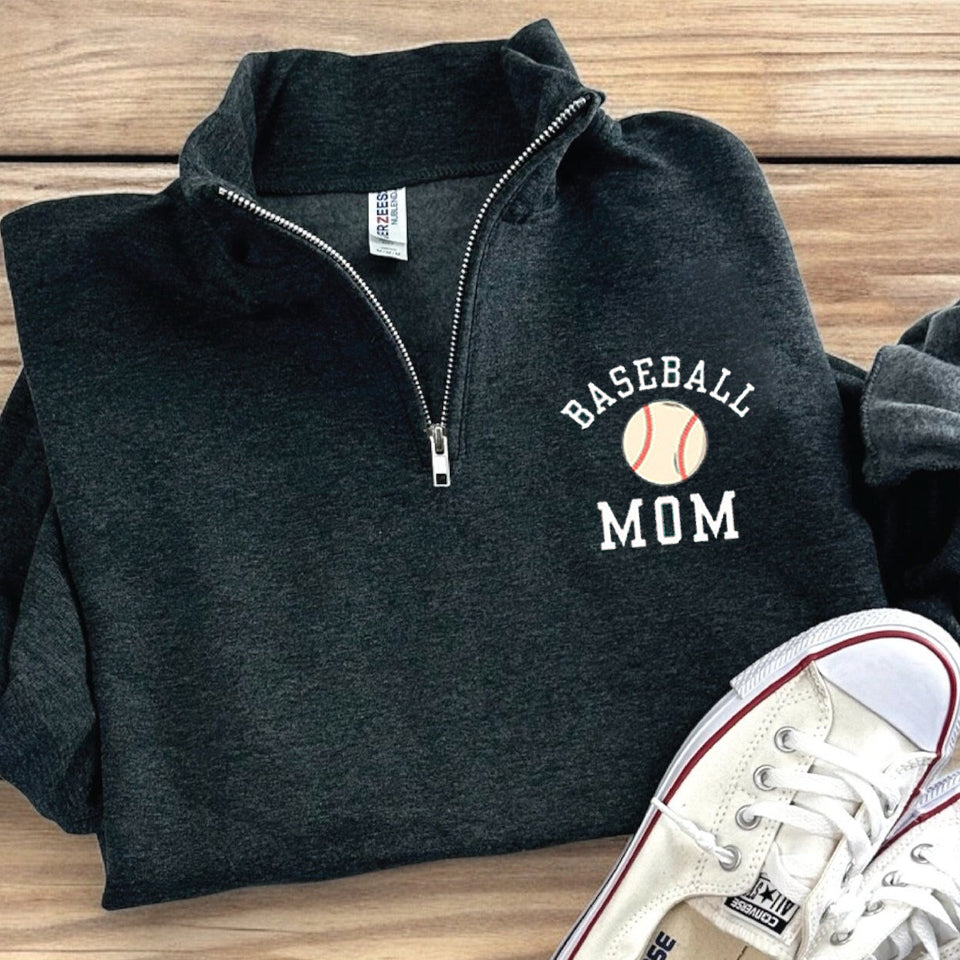 Custom sports personalized 1/4 zip sweater shirt with name