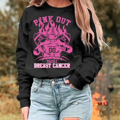 Custom Football Breast Cancer Tee