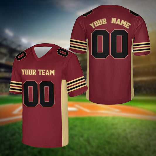 Custom Football Jersey Team Name And Number, Personalized Football Jersey