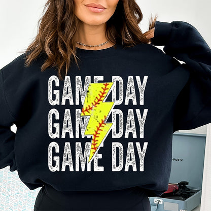 Custom Game Day Mom Baseball/Softball/Football Sweatshirt, Child Name & Number Game Season Shirt, Gameday Sports Mama Sweatshirt