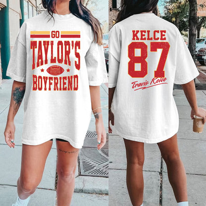 Go Taylor's Boyfriend Sweatshirt, Football Sweatshirt, Game Day Sweater, Funny Football Sweatshirt