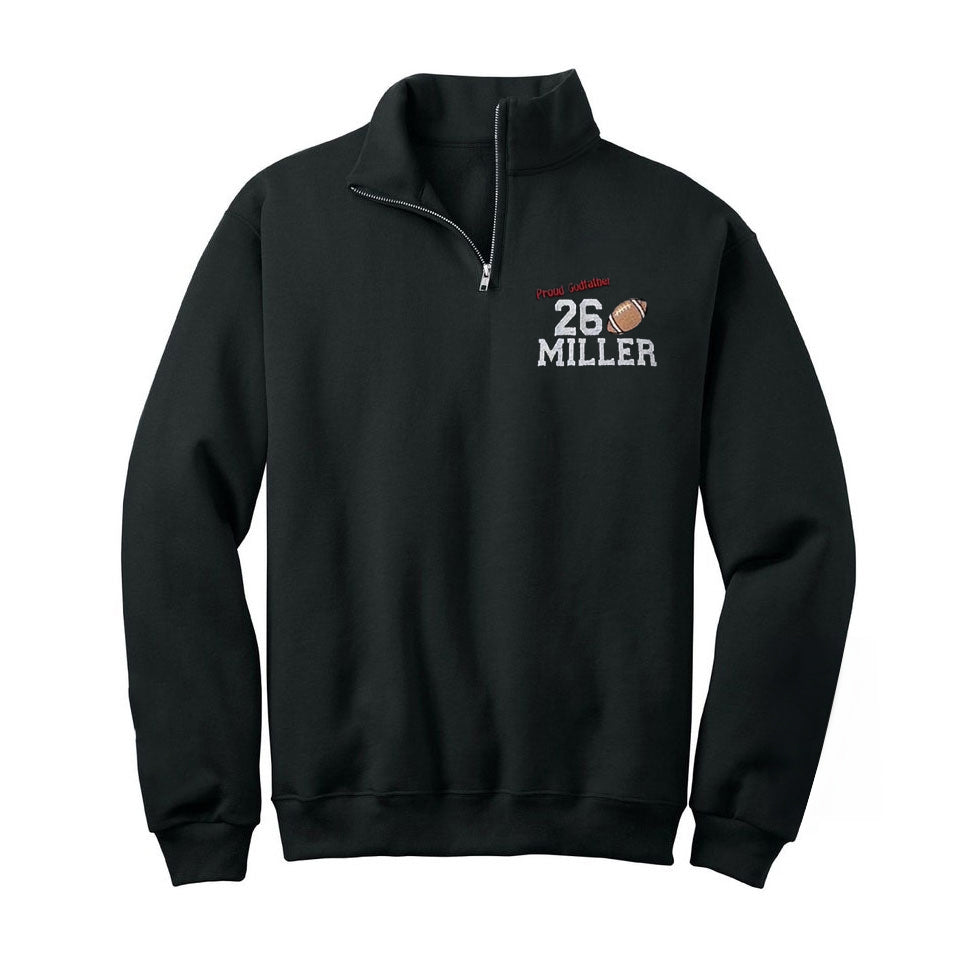 Custom Sport Quarter Zip  Embroidered Sweatshirt