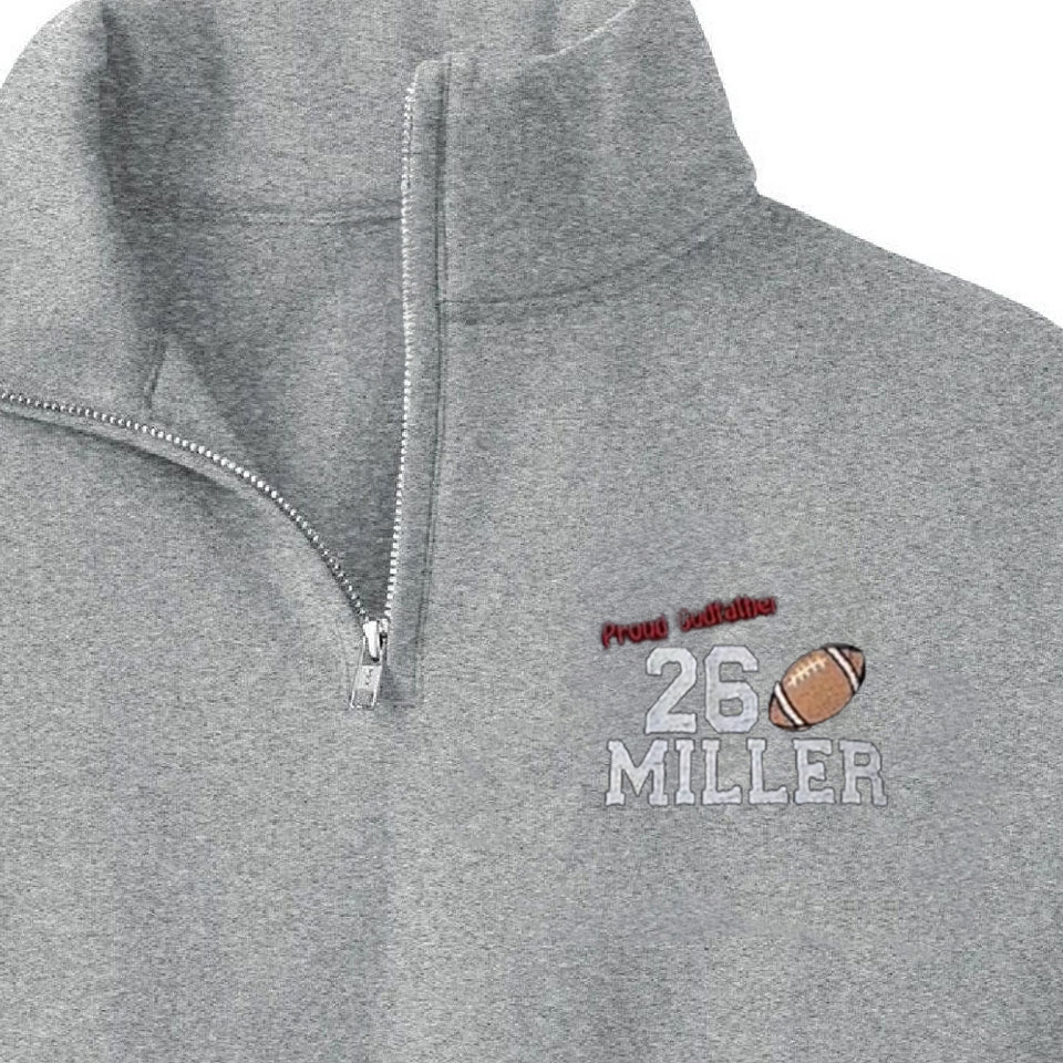 Custom Sport Quarter Zip  Embroidered Sweatshirt