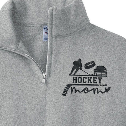 Personalized Hockey Mom Embroidered Zip Sweatshirt