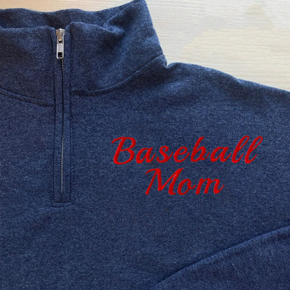 Custom Mama Quarter Zip  Embroidered Sweatshirt