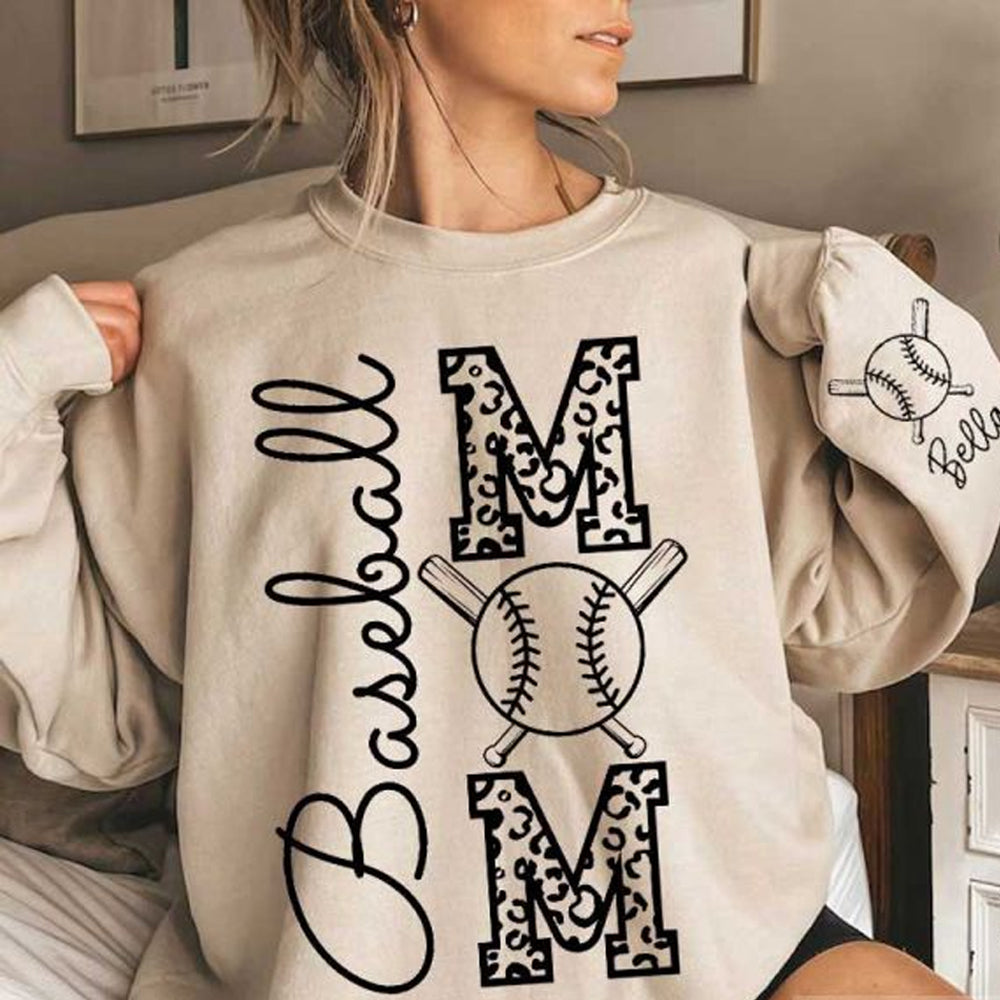 Custom Baseball Name Sweatshirt Baseball Mom Gift