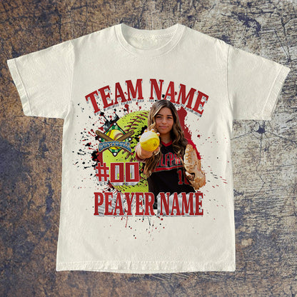 Photo Softball Shirt Personalized Photo Shirt Custom Sports Mom Softball Season Ball