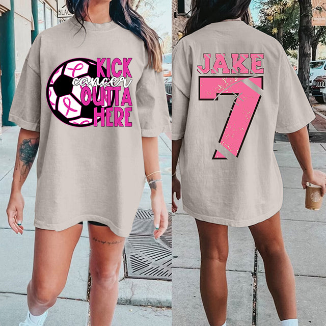 Custom Breast Cancer Awareness Soccer Print Shirt