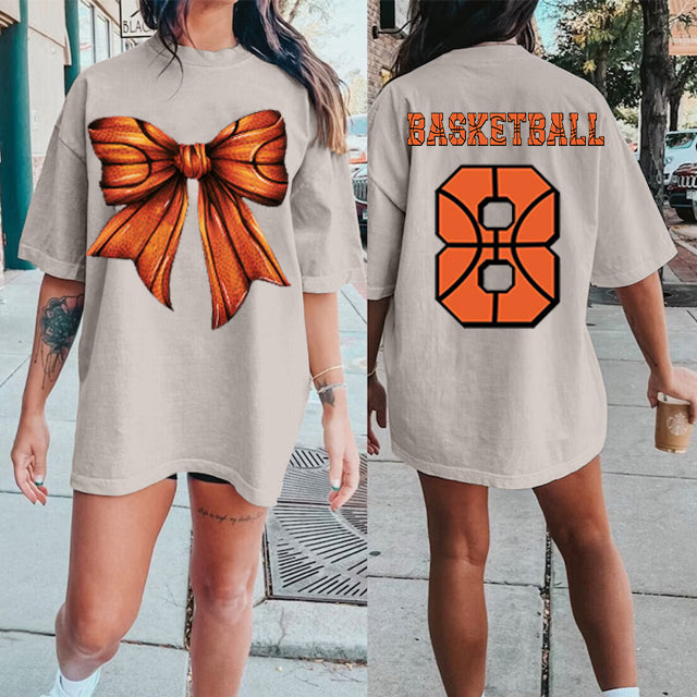 Custom Retro Softball/baseball/basketball/Football Bow Print Shirt