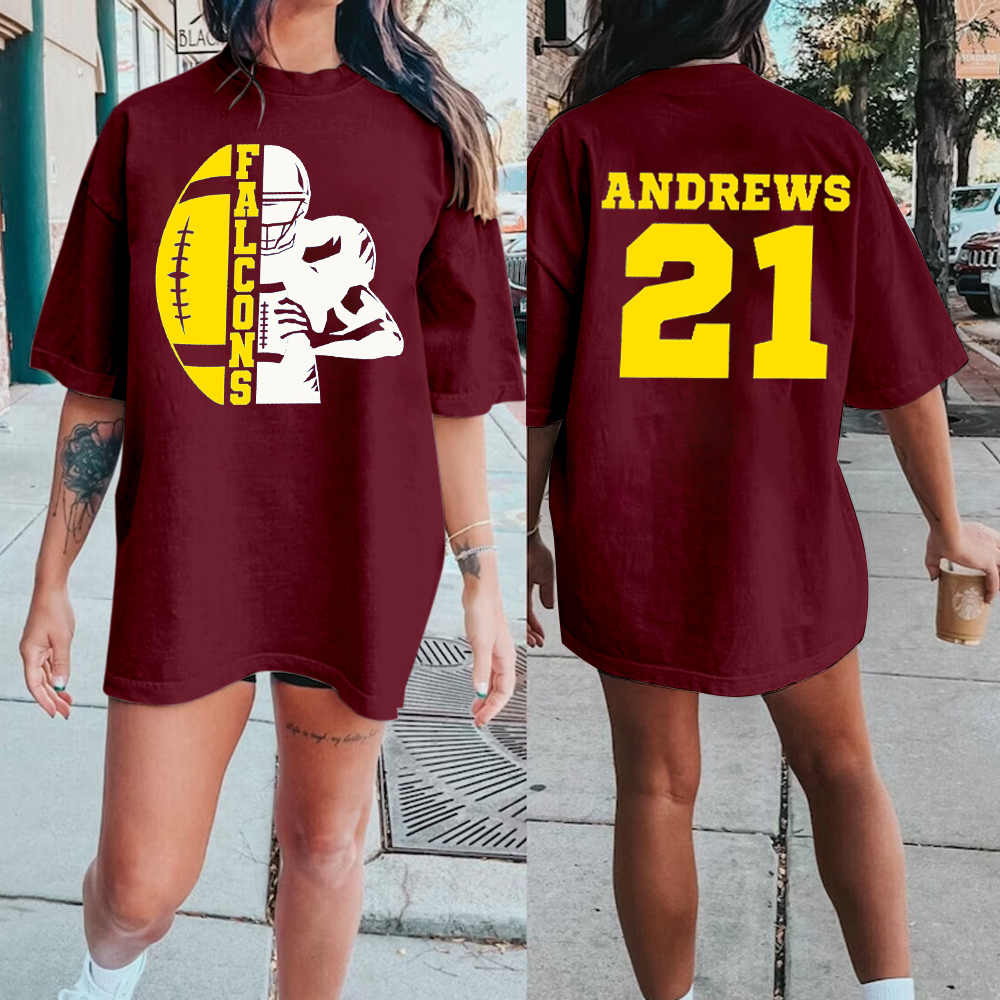 Customized Football Shirt/Your Name Football/Football Shirt/Game Day Shirt
