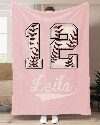 Custom Printed Baseball Comfort Blanket