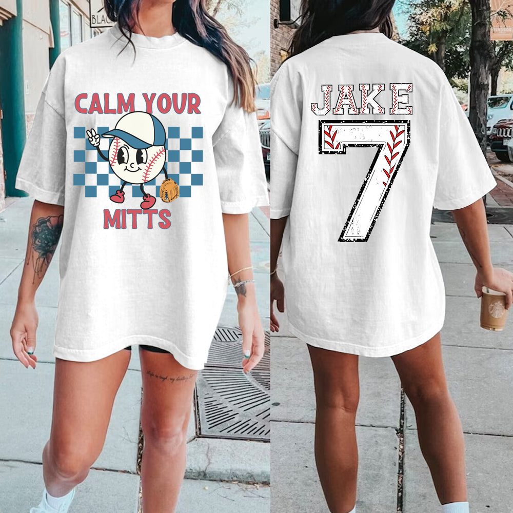 Calm Your Mitts Baseball Shirt, Comfort Colors Baseball Shirt