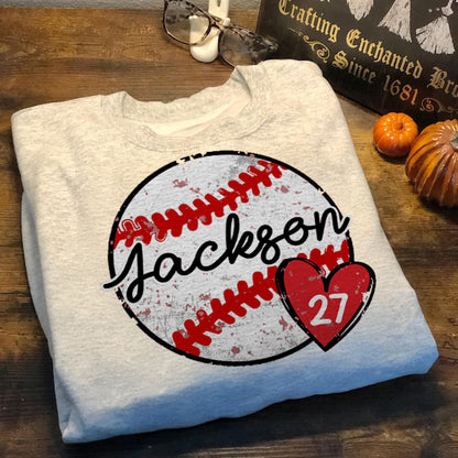 Personalized Baseball Mom Sweatshirt