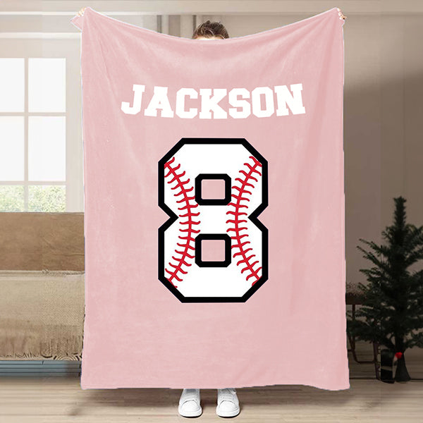 Personalized Baseball Cozy Blanket