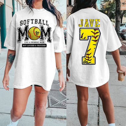 Personalized Softball Shirt, Softball Mom Shirt, Custom Softball Girls Shirt, Game Day Shirt