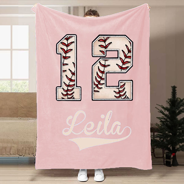 Custom Printed Baseball Comfort Blanket