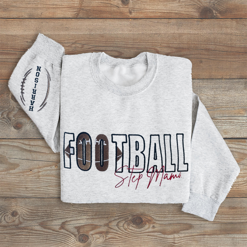 Custom Football/Baseball/Soccer Embroidered Mama/Mom/Nana Sweatshirt