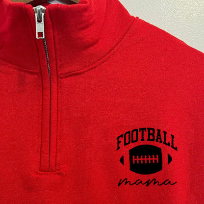 Custom Football personalized 1/4 zip sweater shirt embroidered with name