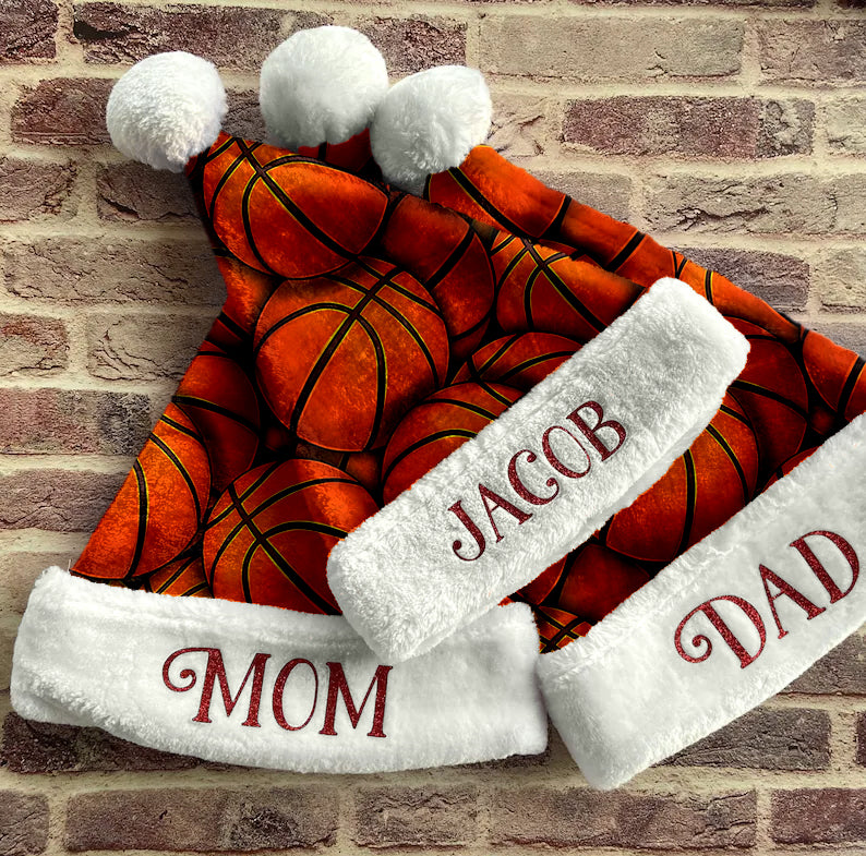 Personalized Basketball Santa Hat/Christmas Hat