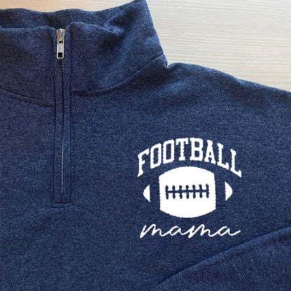 Custom Football personalized 1/4 zip sweater shirt embroidered with name