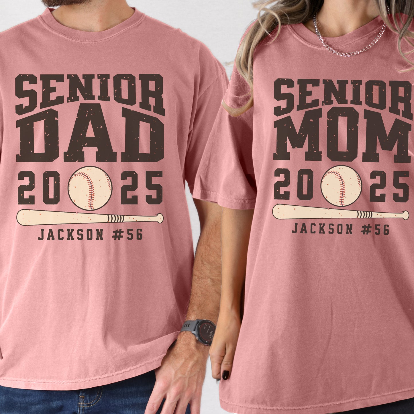 Custom Baseball Dad/Mom Shirt, Mom Baseball Tee,Sports Mom/Dad Tee，Custom Comfort Colors Tee