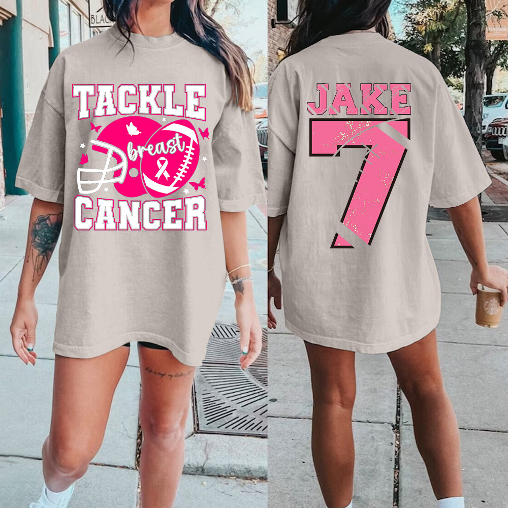 Custom Tackle Breast Cancer Football Shirt