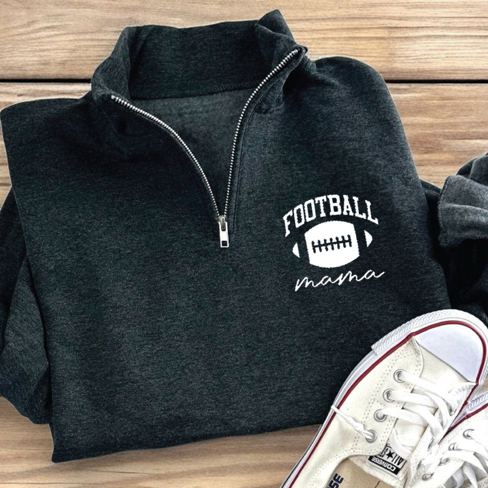 Custom Football personalized 1/4 zip sweater shirt embroidered with name