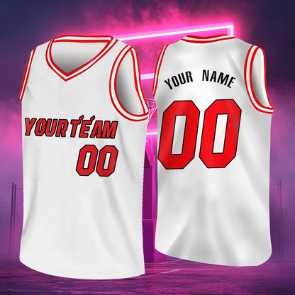 Custom Basketball Jersey Stitched Personalized Basketball Shirt