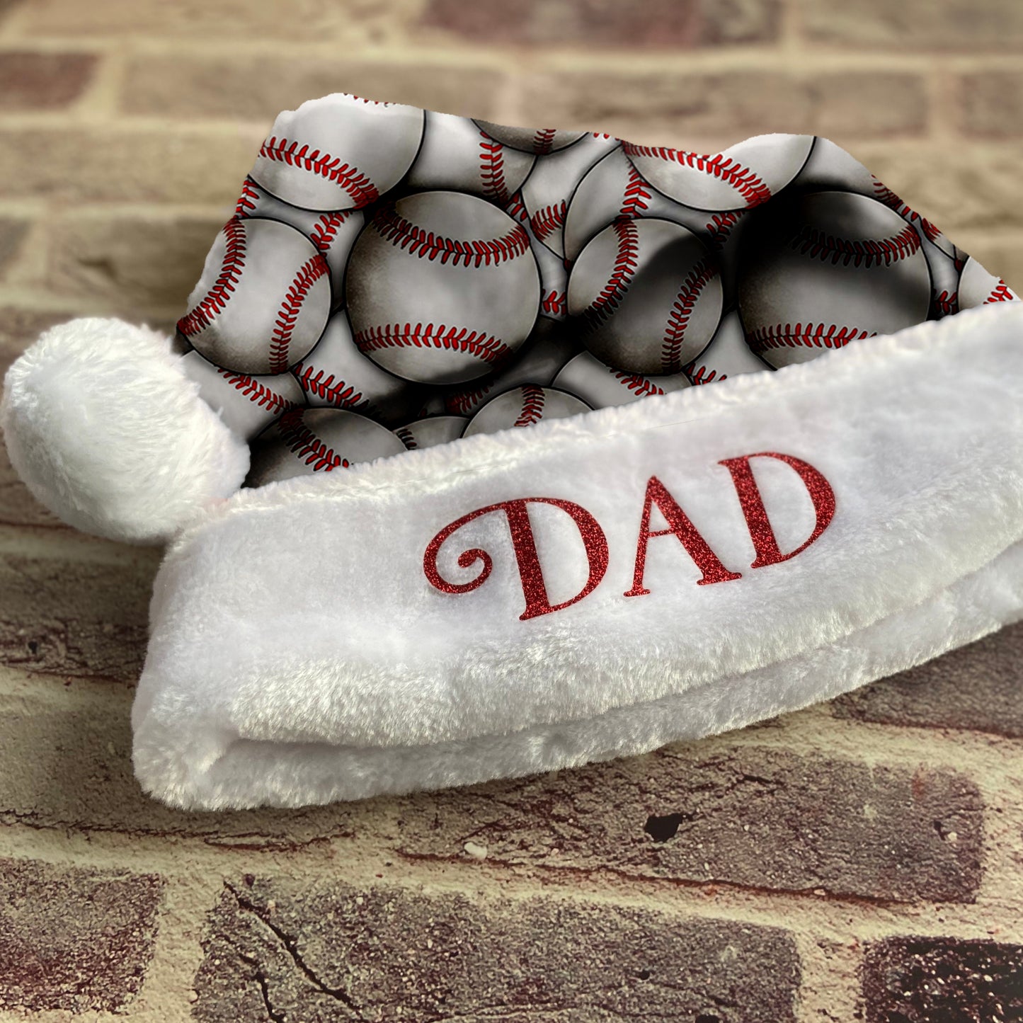 Personalized Baseball Santa Hat/Christmas Hat