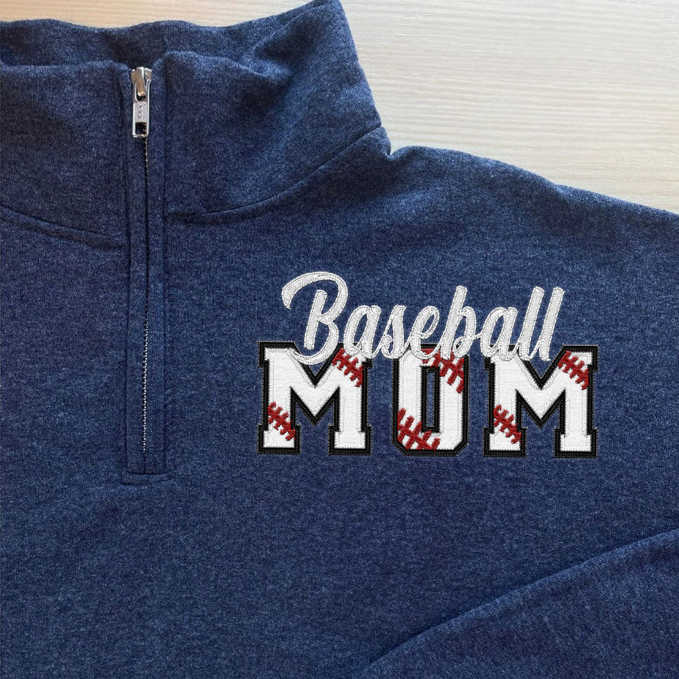 Custom Embroidered Soccer/Baseball/Football/Volleyball Mom Sweatshirt with Kid Name on sleeve Personalized MOM Shirt