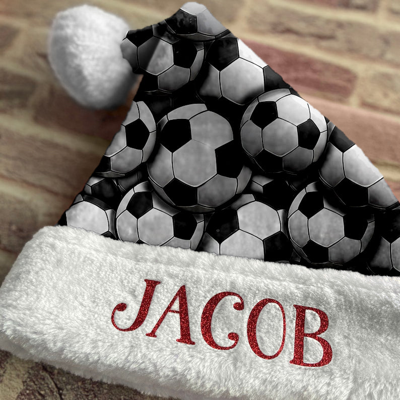 Personalized Soccer Santa Hat/Christmas Hat