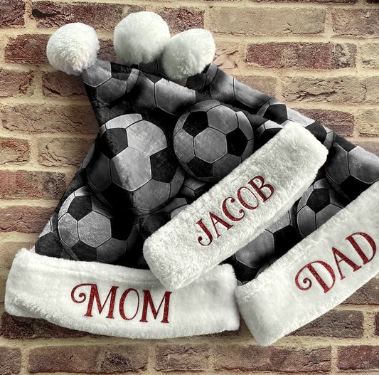 Personalized Soccer Santa Hat/Christmas Hat