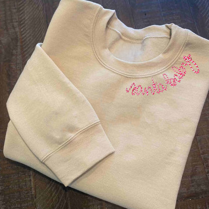 Custom Christmas Embroidered Sweatshirt