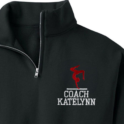 Gymnastics Team Personalized Quarter Zip Pullover Sweatshirt