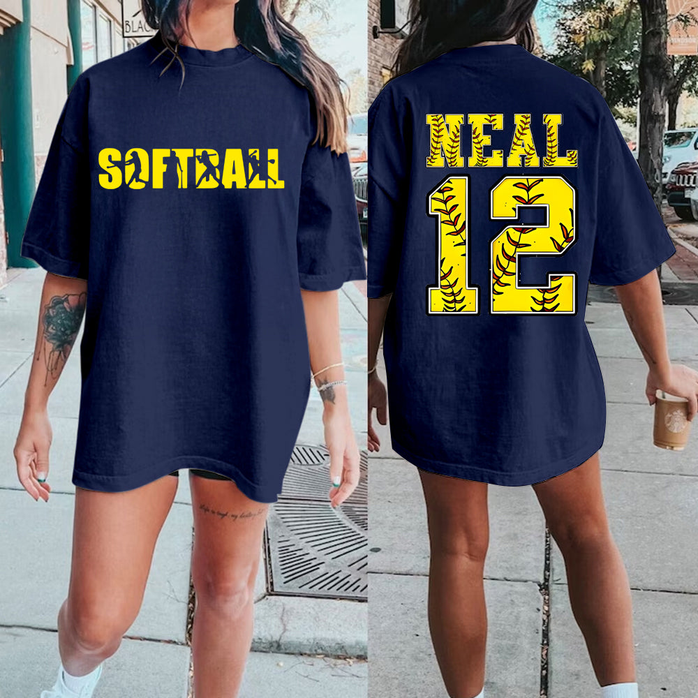 Custom Softball Number T-Shirt/Game day Tee