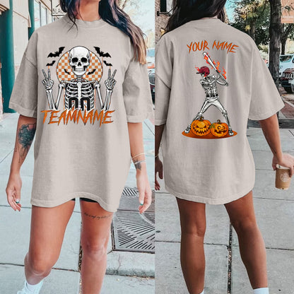 Custom Baseball Team Shirt Halloween Outfit Spooky