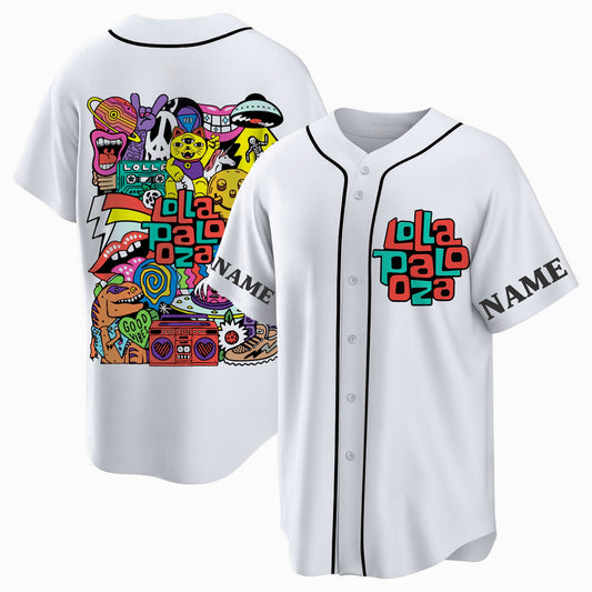 Personalized Lollapalooza   Baseball Jersey
