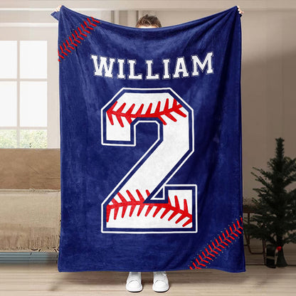 Custom Printed Baseball Comfort Blanket