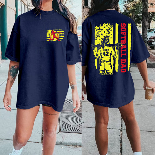 Custom Softball Day Print T- Shirt/Game Day Sweatshirt