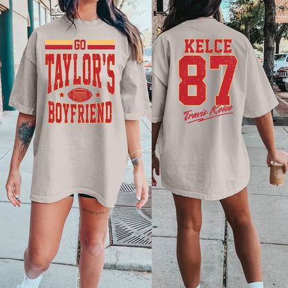 Go Taylor's Boyfriend Sweatshirt, Football Sweatshirt, Game Day Sweater, Funny Football Sweatshirt