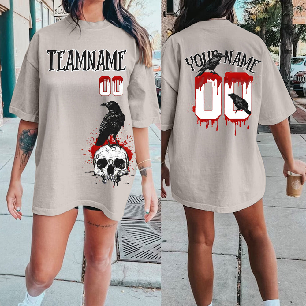 Personalize Blood Crow Splatter Halloween T-Shirt/Sweatshirt/Hoodie