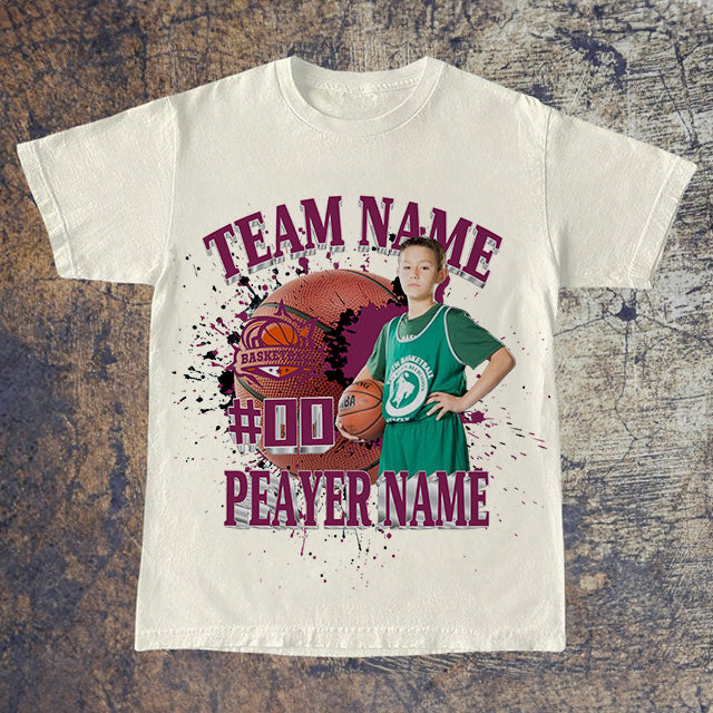 Photo Basketball Shirt Personalized Photo Shirt Custom Sports Mom Basketball Season Ball