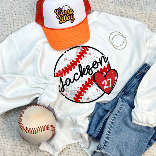 Personalized Baseball Mom Sweatshirt