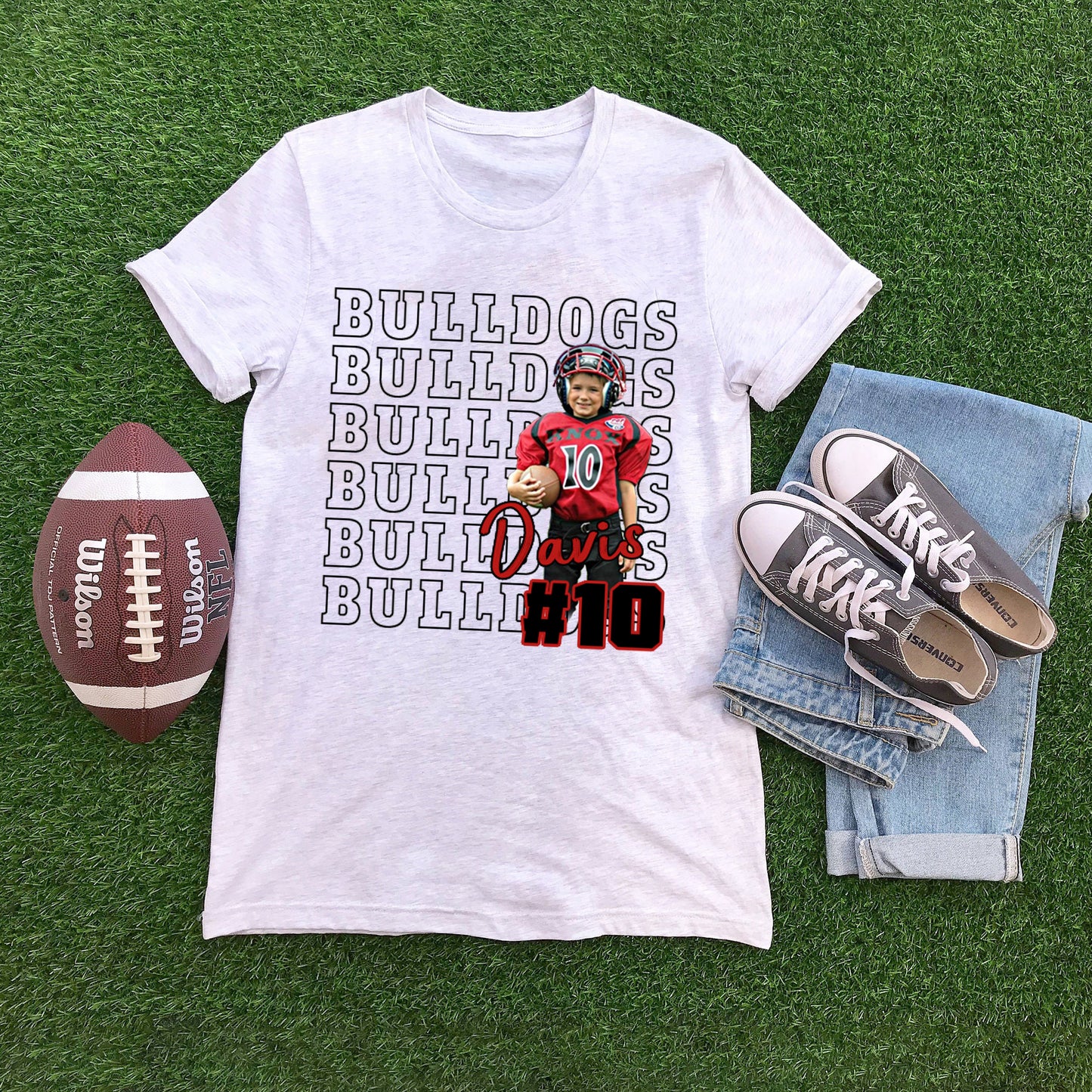 Custom Game Day Football/Softball/Basketball/Baseball/Hockey/Soccer/Volleyball/Tennis Personalized Shirt, Custom Photo Football Shirt